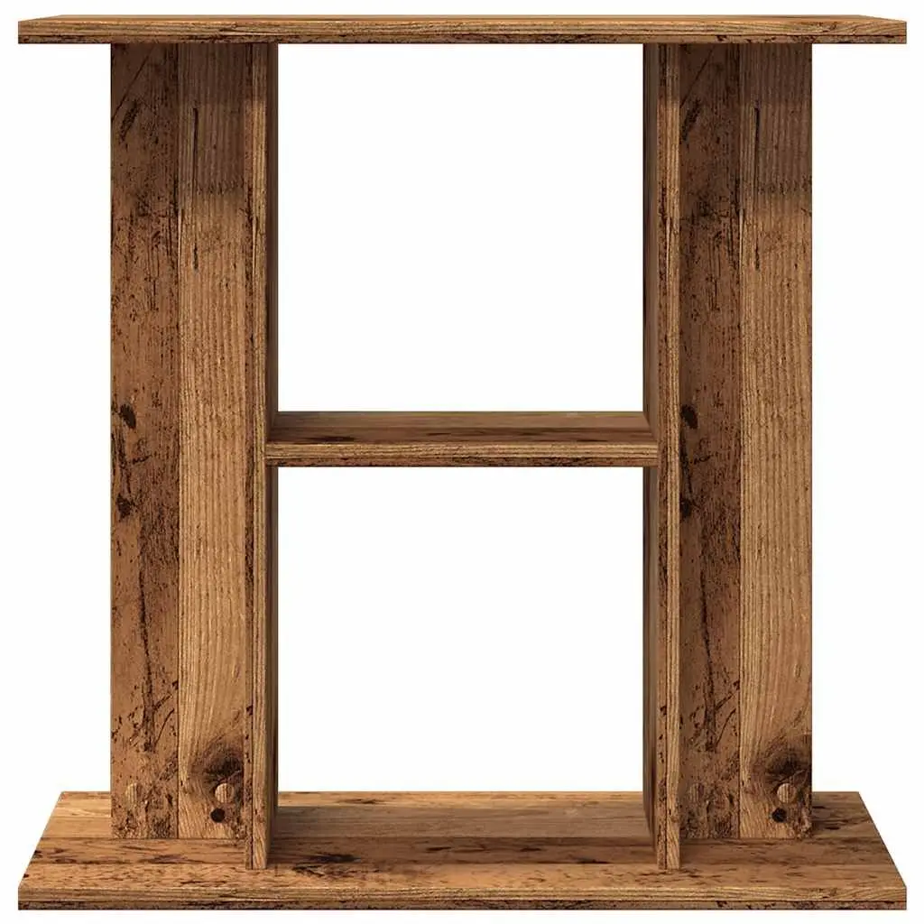 Aquarium Stand 60x30x60 cm Fish Tank Cabinet 3 Tier Storage Old Wood Look