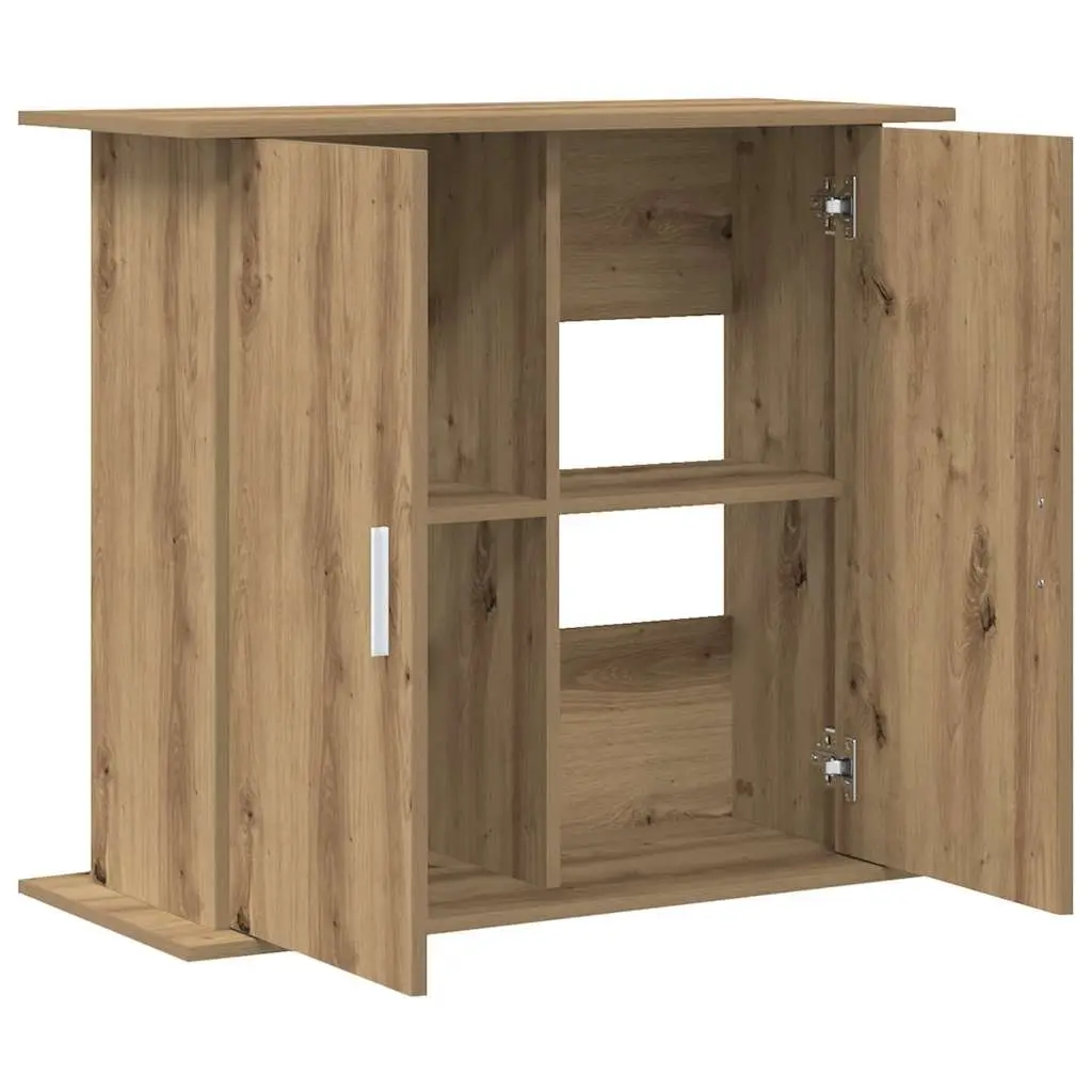 Aquarium Stand 3-Tier Storage Fish Tank Cabinet Brown Engineered Wood Display