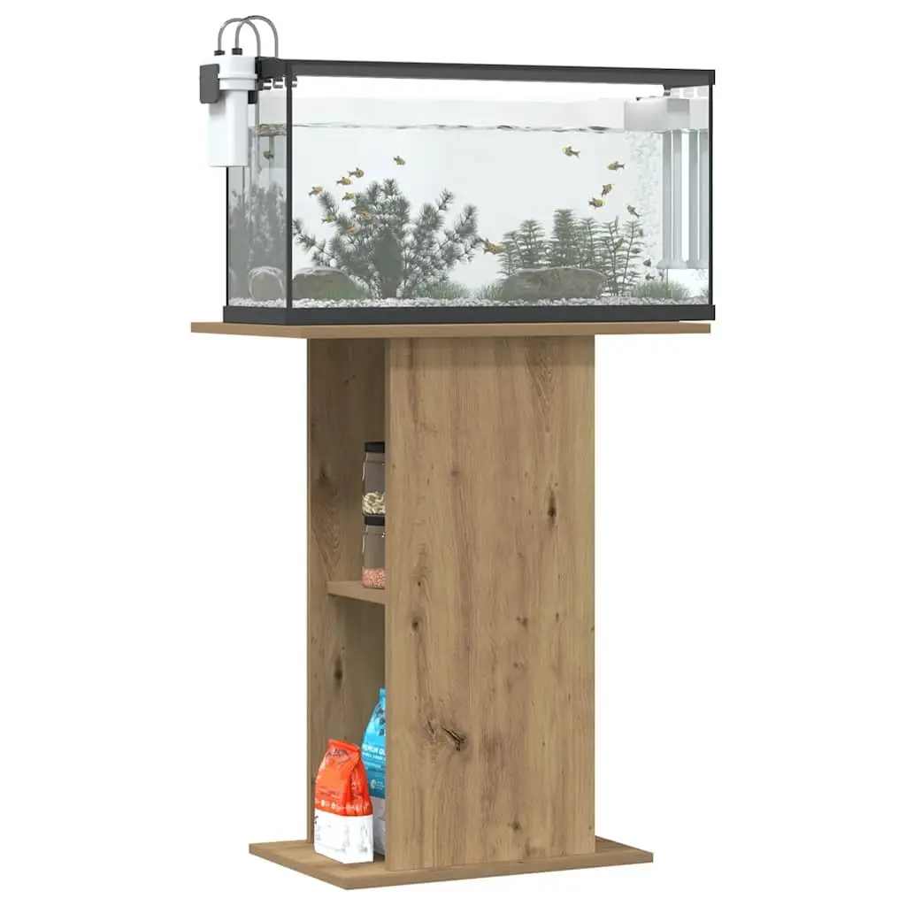 Aquarium Stand Engineered Wood Brown Storage Cabinet 36W x 60.5D x 72.5H cm