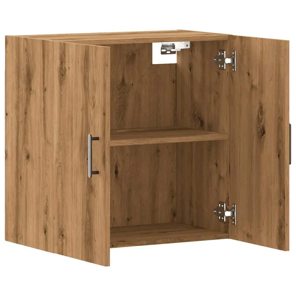 Wall Cabinet Storage Floating Engineered Wood Brown Organiser 60x31x60 cm