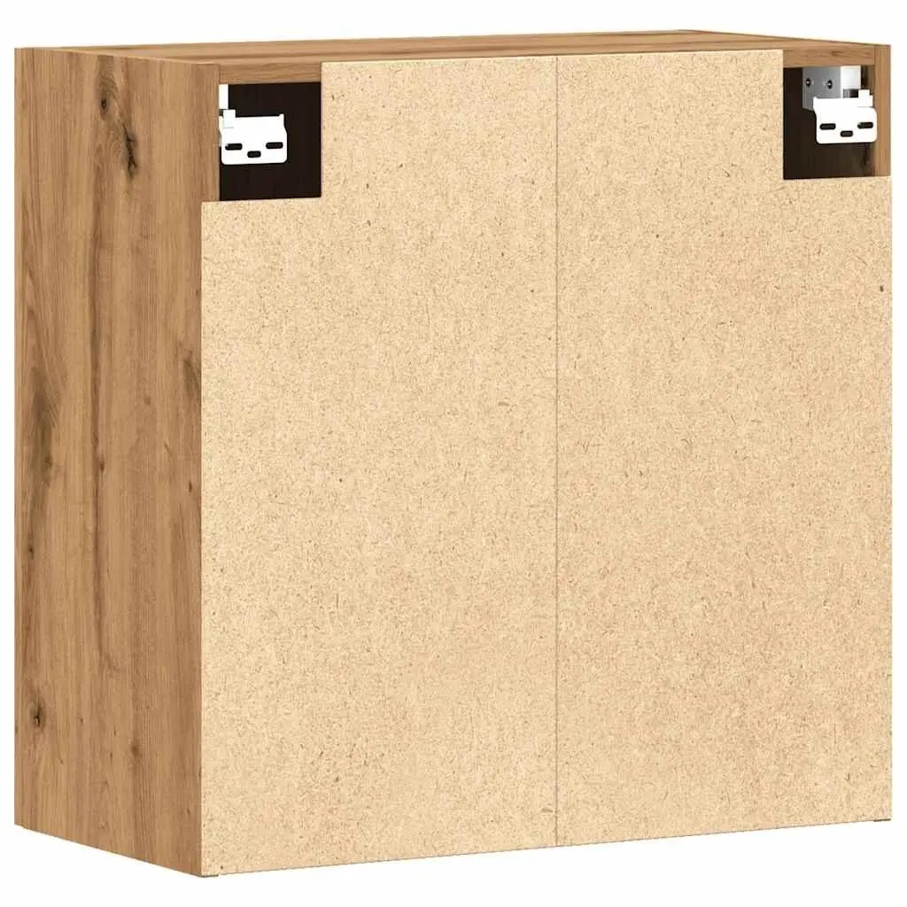 Wall Cabinet Storage Floating Engineered Wood Brown Organiser 60x31x60 cm