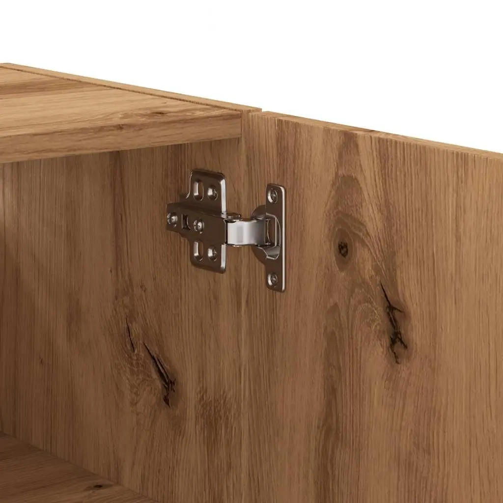 Wall Cabinet Storage Floating Engineered Wood Brown Organiser 60x31x60 cm