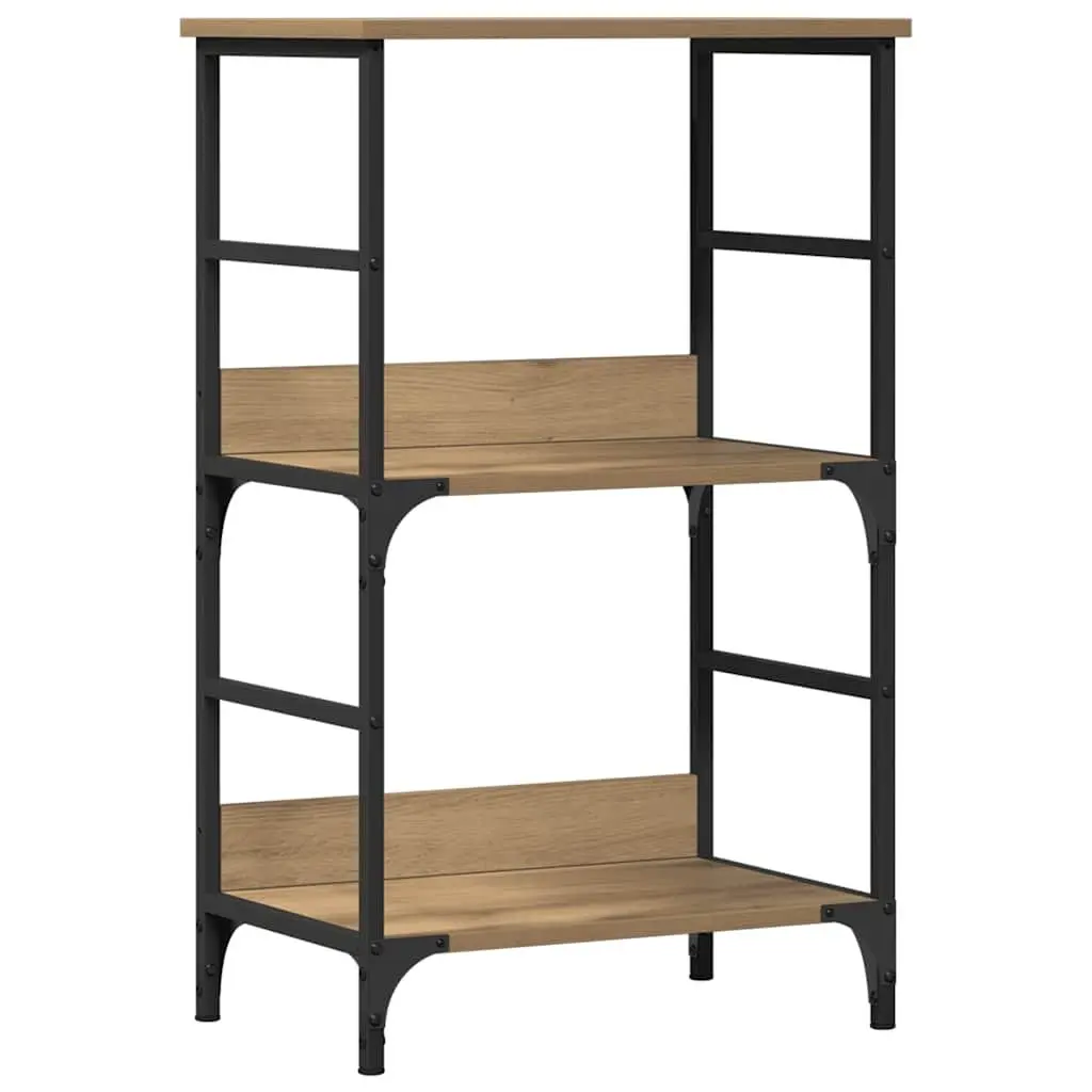 Storage Organizer Book Cabinet Brown 50x33x82cm Engineered Wood