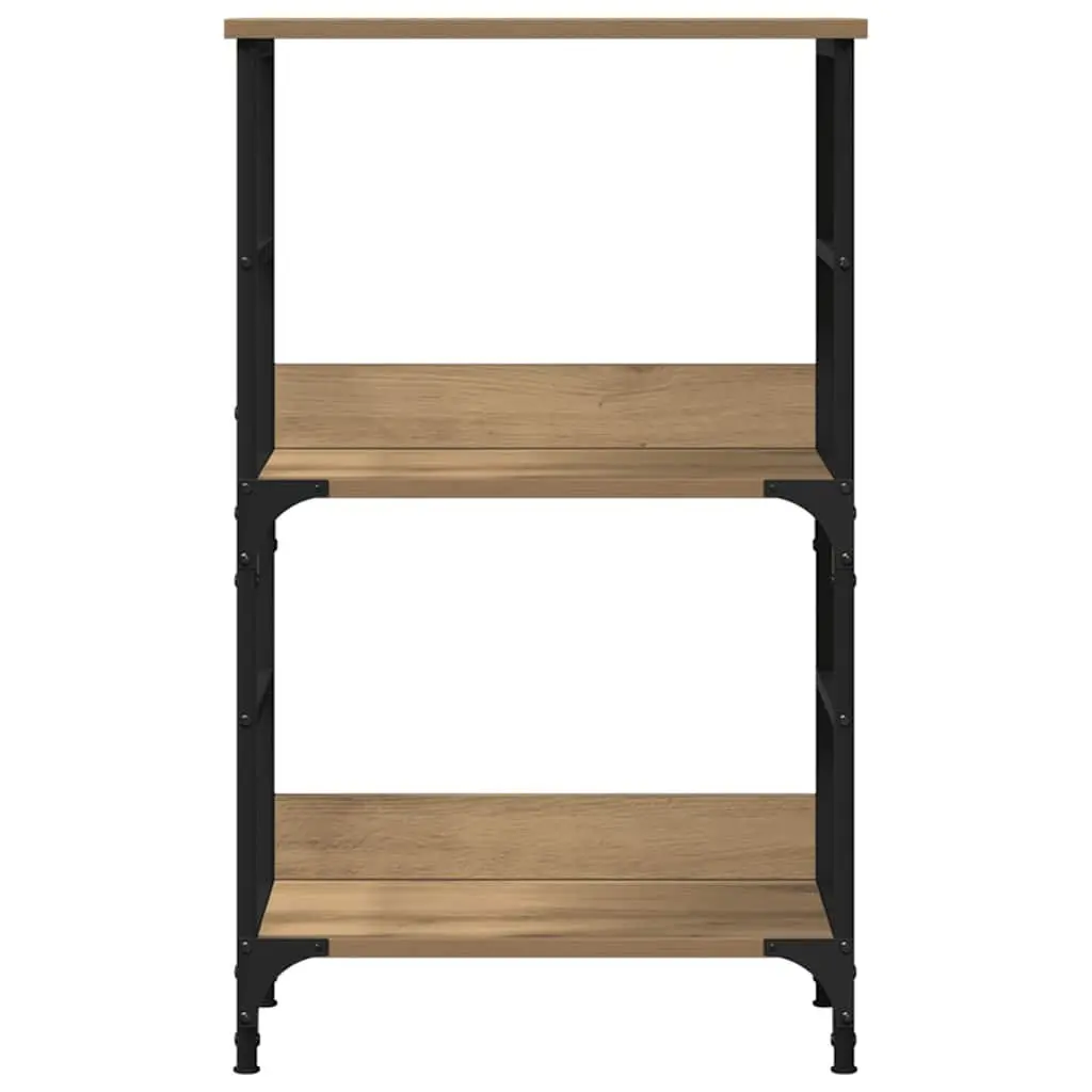 Storage Organizer Book Cabinet Brown 50x33x82cm Engineered Wood