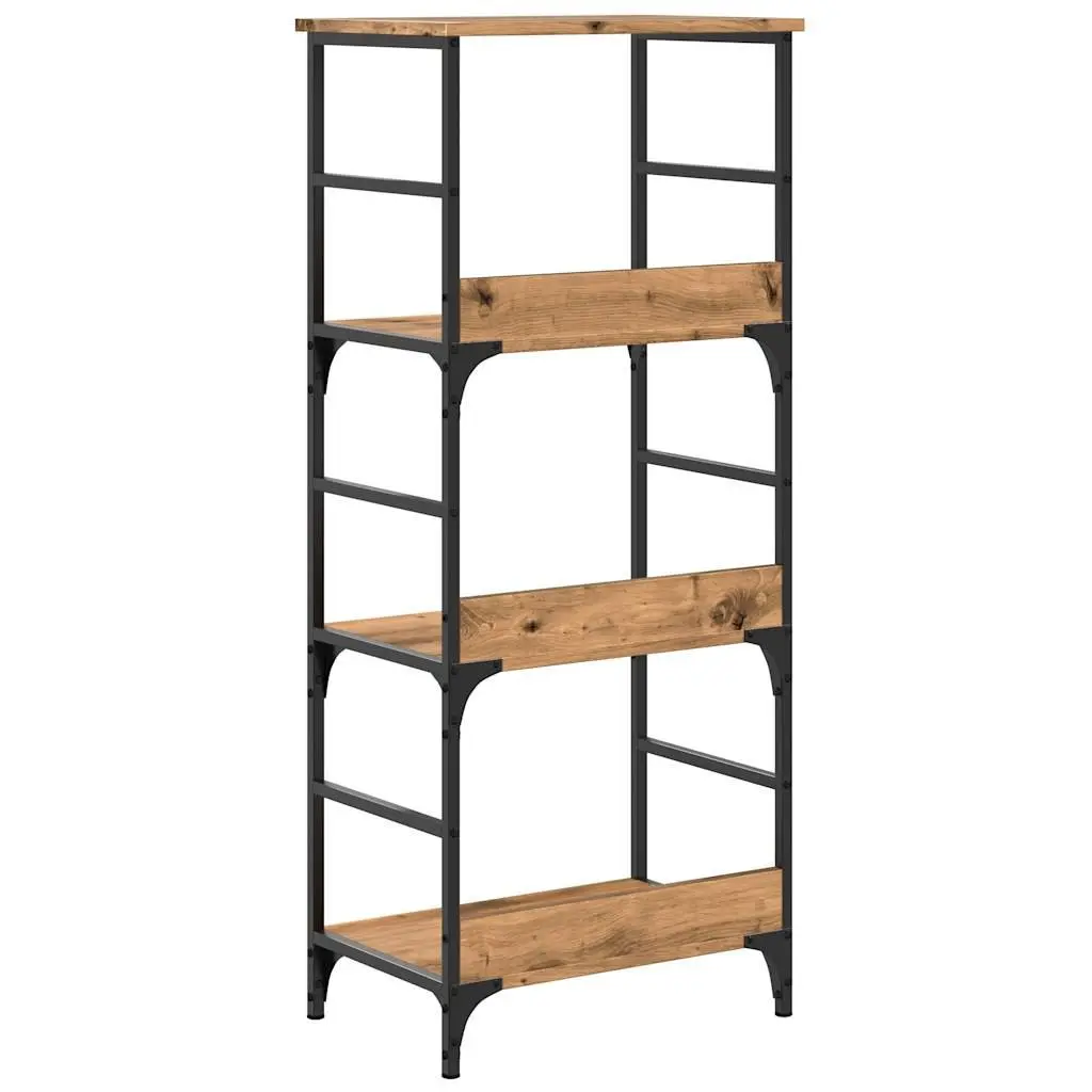 Book Cabinet Engineered Wood Brown Storage Bookshelf 50x33x117.5cm Display Unit