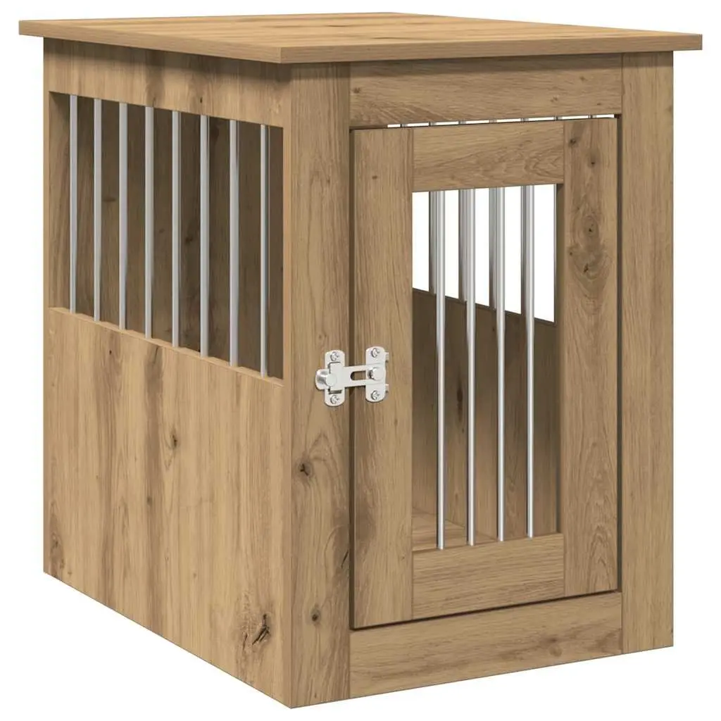 Dog Crate Furniture End Table Pet Kennel House Cage Brown Engineered Wood