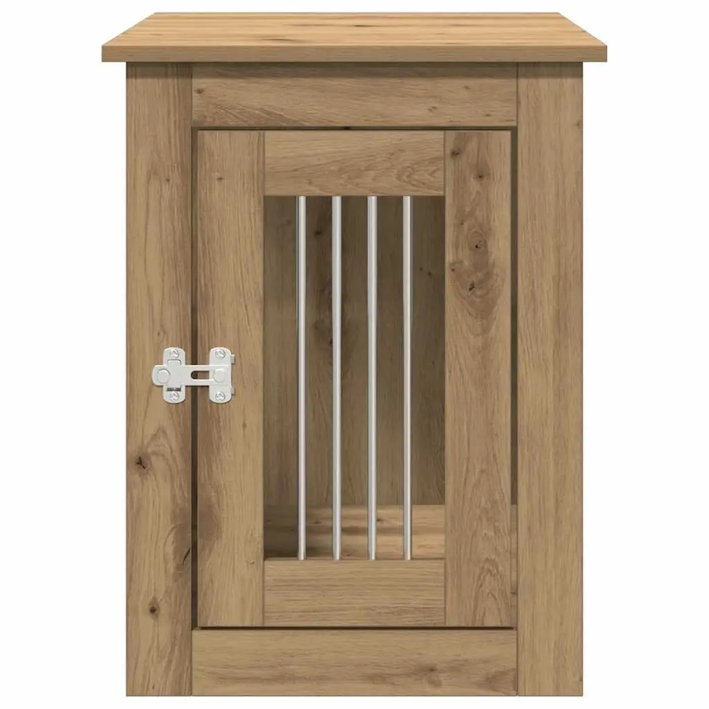 Dog Crate Furniture End Table Pet Kennel House Cage Brown Engineered Wood