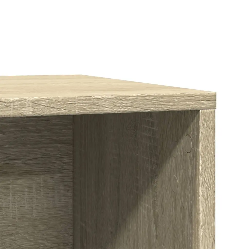 Cat Litter Box Enclosure Brown Engineered Wood Side Table Storage Cabinet 80 x 50 x 45 cm