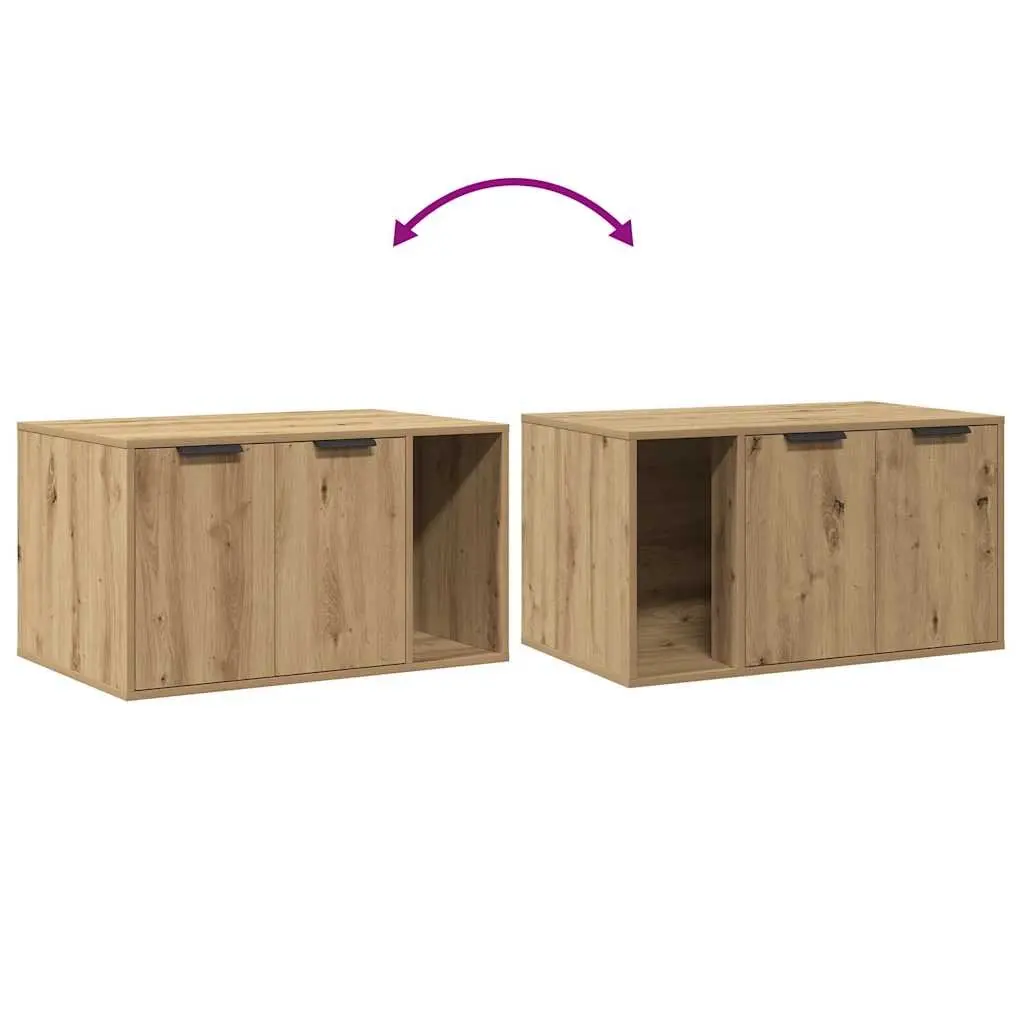 Cat Litter Box Enclosure Furniture Hidden Design Brown Side Table Cabinet