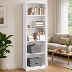 Your Ideal White Bookcase 60x24x176 cm for Organization