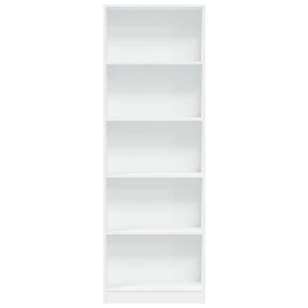 Bookcase Open Shelving White 60x24x176 cm Storage Cabinet Home Office Organiser