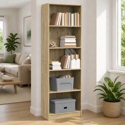 Your New Sonoma Oak Bookcase Awaits with Ample Storage