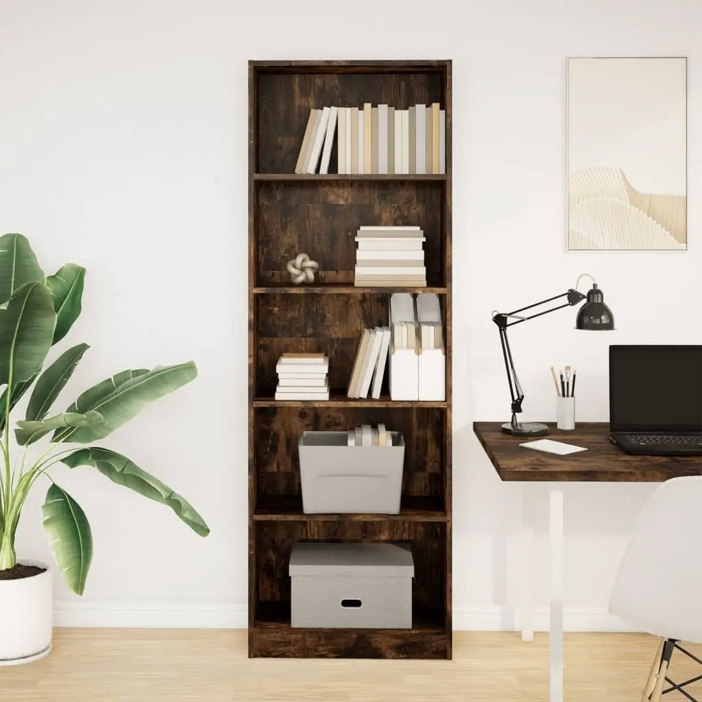 Smoked Oak Bookcase for Organizing