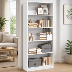 Your Friendly White Bookcase 80x24x176 cm for Easy Organizing