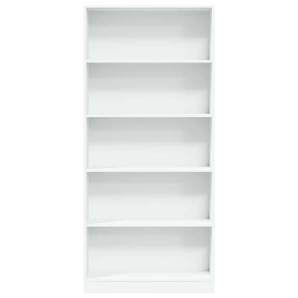 Bookcase Open Compartments White 80x24x176 cm Storage Shelving Unit Home Office