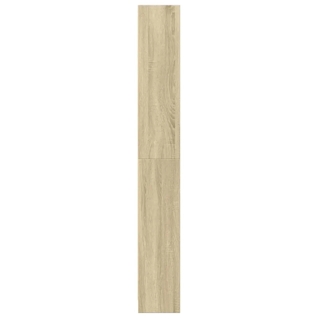 Bookcase Open Shelving Storage Cabinet Engineered Wood Sonoma Oak 80x24x176cm
