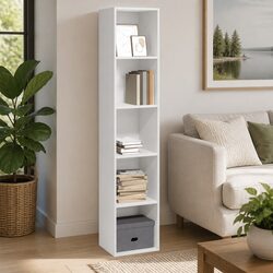 Your Friendly White Bookcase 40x30x189 cm Open Shelves