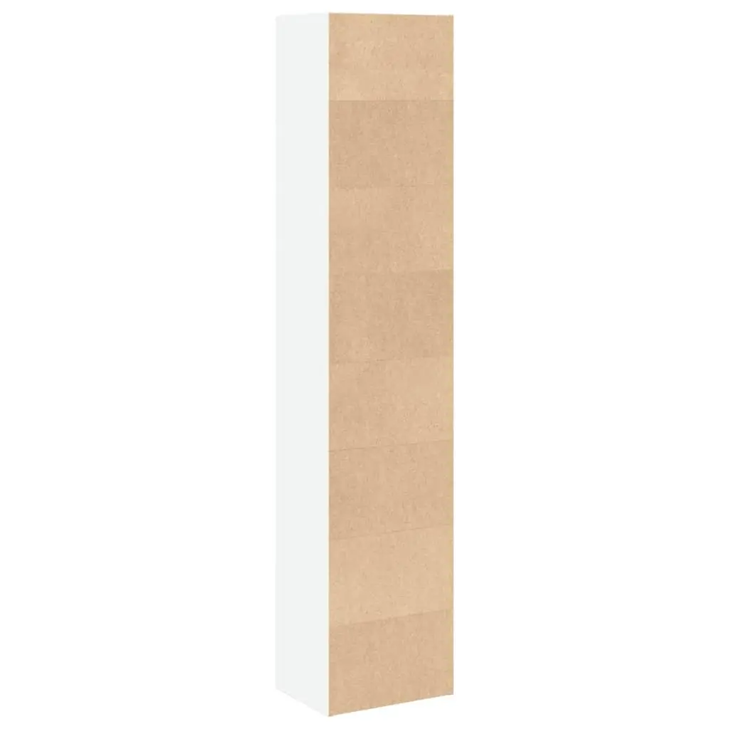 Bookcase White Open Shelves 40x30x189 cm Storage Cabinet Living Room Bedroom