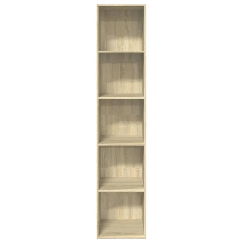 Bookcase Sonoma Oak 40x30x189cm Engineered Wood Shelving Storage Cabinet Brown