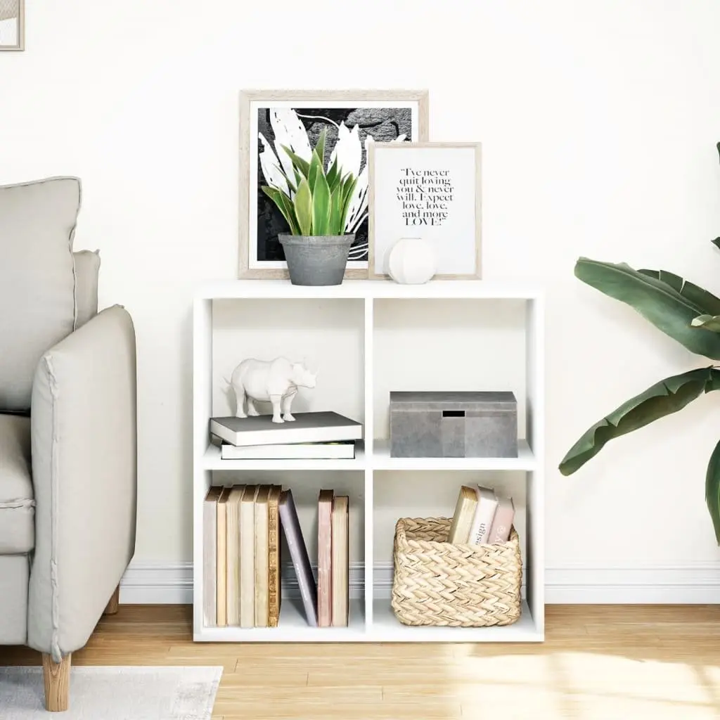 Room Divider Bookcase White 69.5x29x69.5 cm Cube Storage Shelving Unit Bookshelf