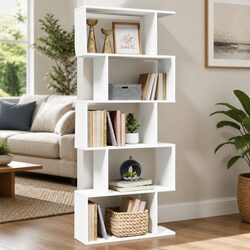Your Friendly 5-Tier Bookcase Room Divider Solution