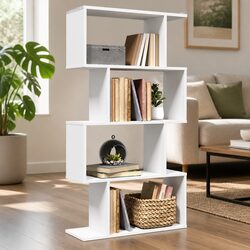 Friendly 4-Tier Room Divider Bookcase for You