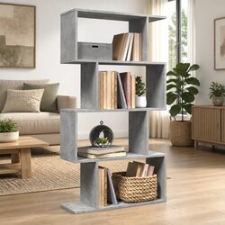 Discover Your Space with 4-Tier Room Divider Bookcase