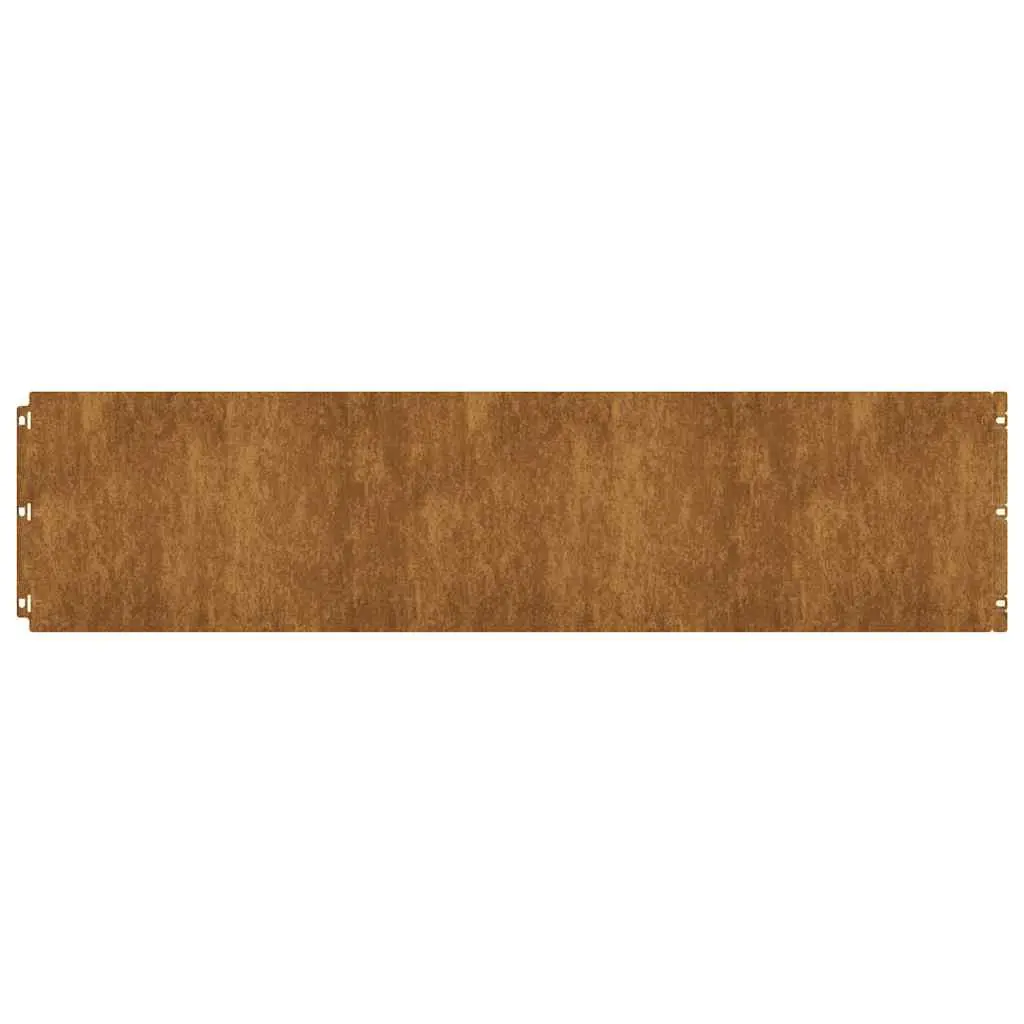 Lawn Edging Borders Flexible Weathering Steel Brown 25x103 cm 20 Piece