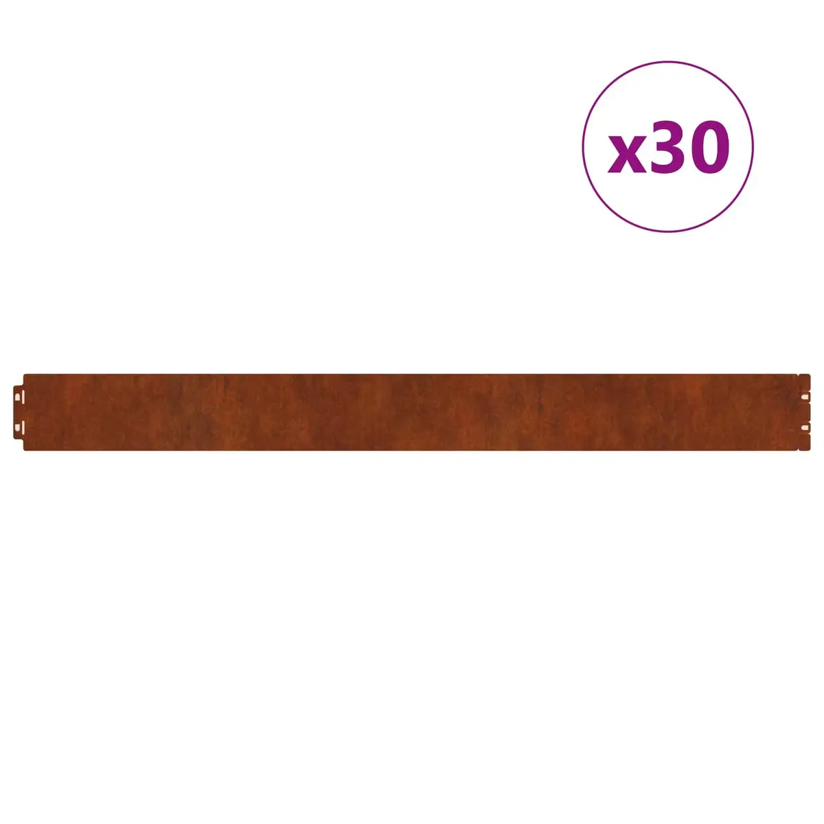 Garden Lawn Edging Border Flexible Weathering Steel 20x103cm 30 Piece