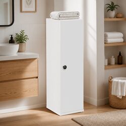 Your Friendly Bathroom Storage Cabinet with Roll Holder
