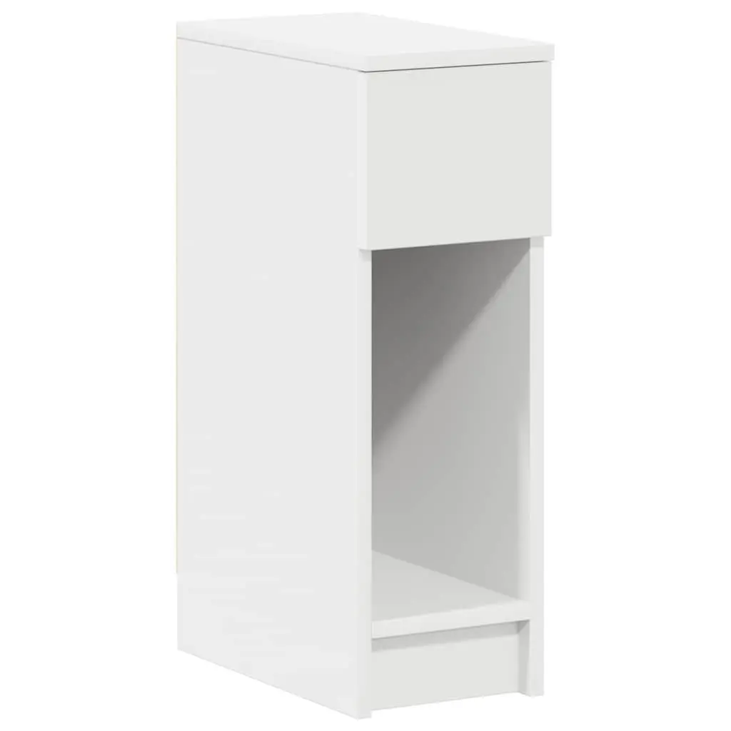 Bedside Cabinet with Drawer 2 pcs White Bedroom Storage Nightstand Furniture