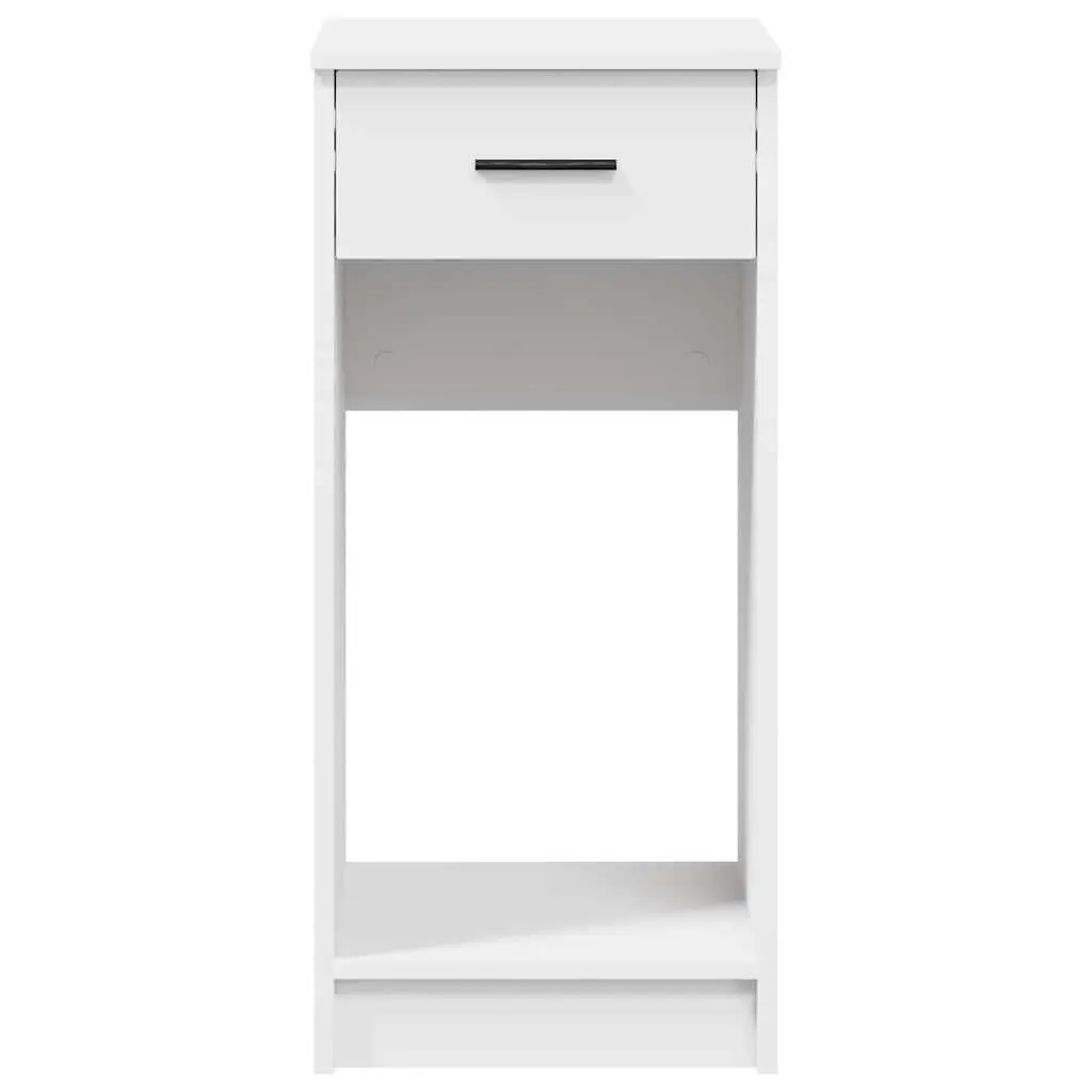 Computer Tower Stand with Drawer White Storage Cabinet 35 x 45 x 77 cm