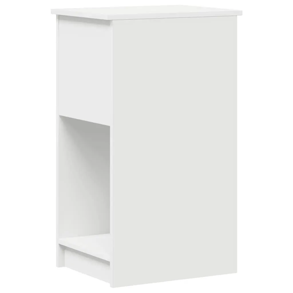 Computer Tower Stand with Drawer White Storage Cabinet 35 x 45 x 77 cm