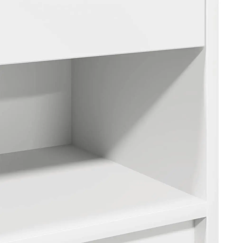 Bedside Table White Nightstand with Drawer 39x28x41cm