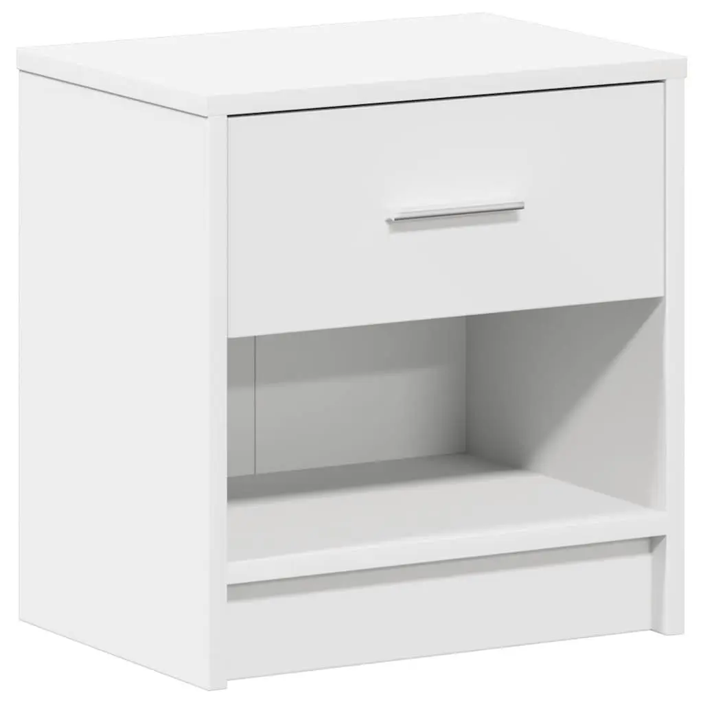 Bedside Cabinets Black 2 Piece with Drawer Open Compartment Nightstand Storage