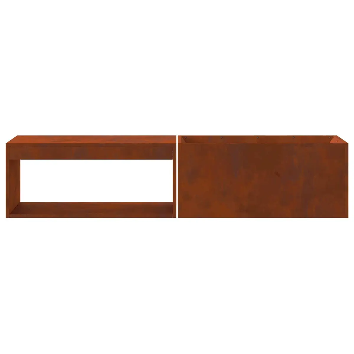 Rectangular Outdoor Fire Pit Industrial Weather-Resistant 160cm