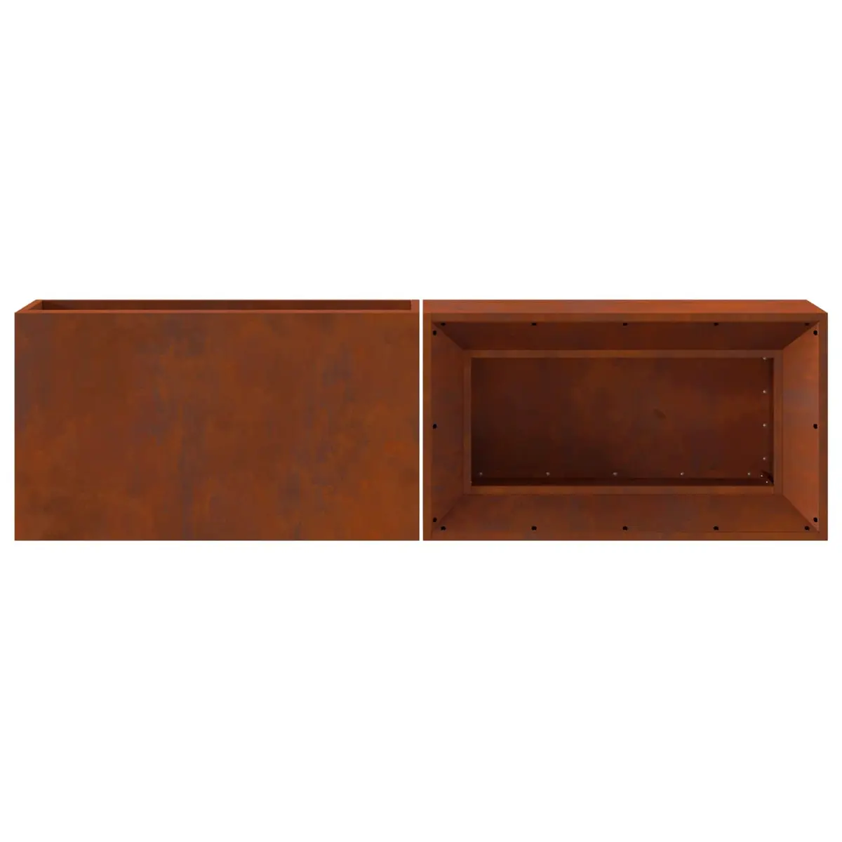 Rectangular Outdoor Fire Pit Industrial Weather-Resistant 160cm