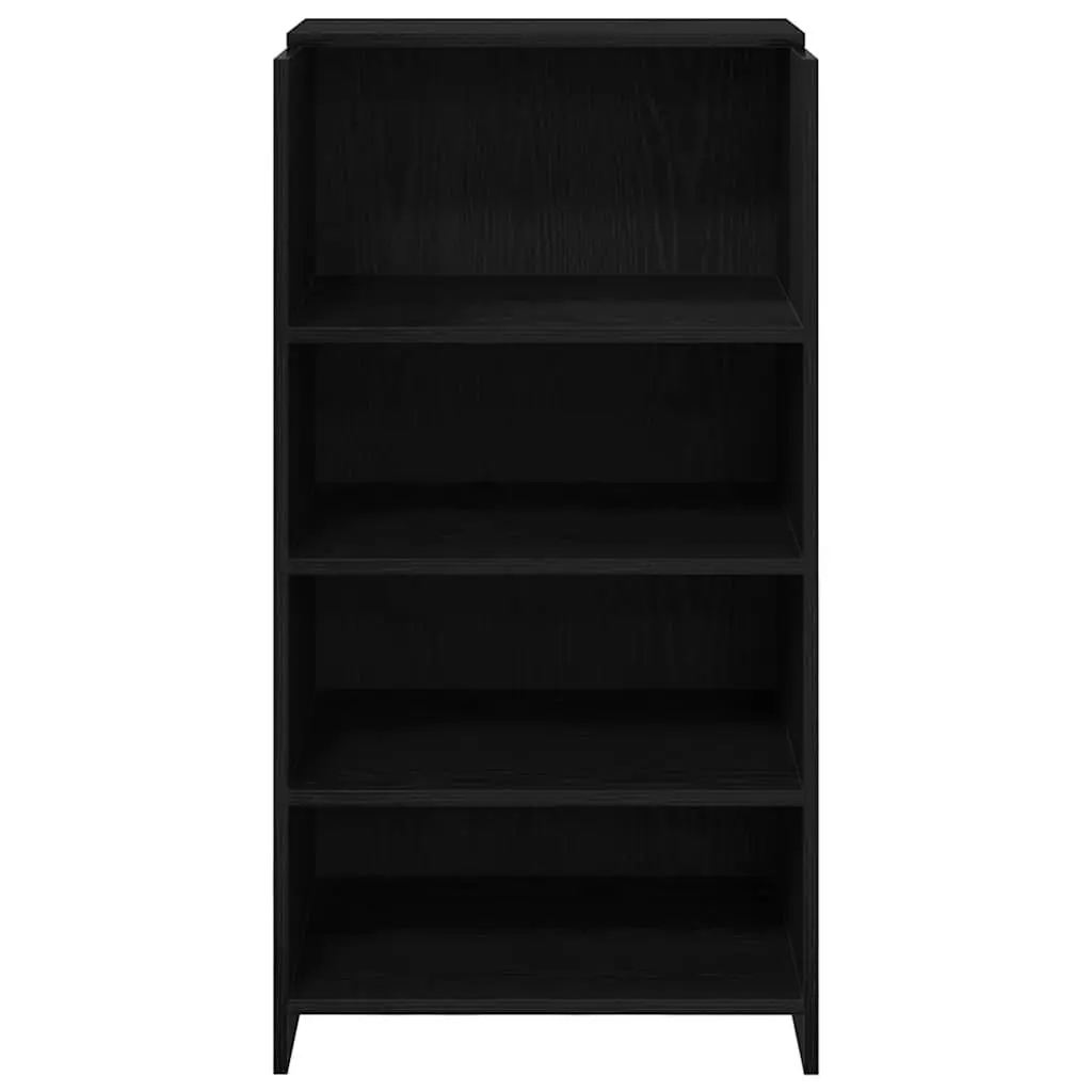 Reception Desk Black 55x50x103.5 cm with Counter Storage Shelf Office Furniture