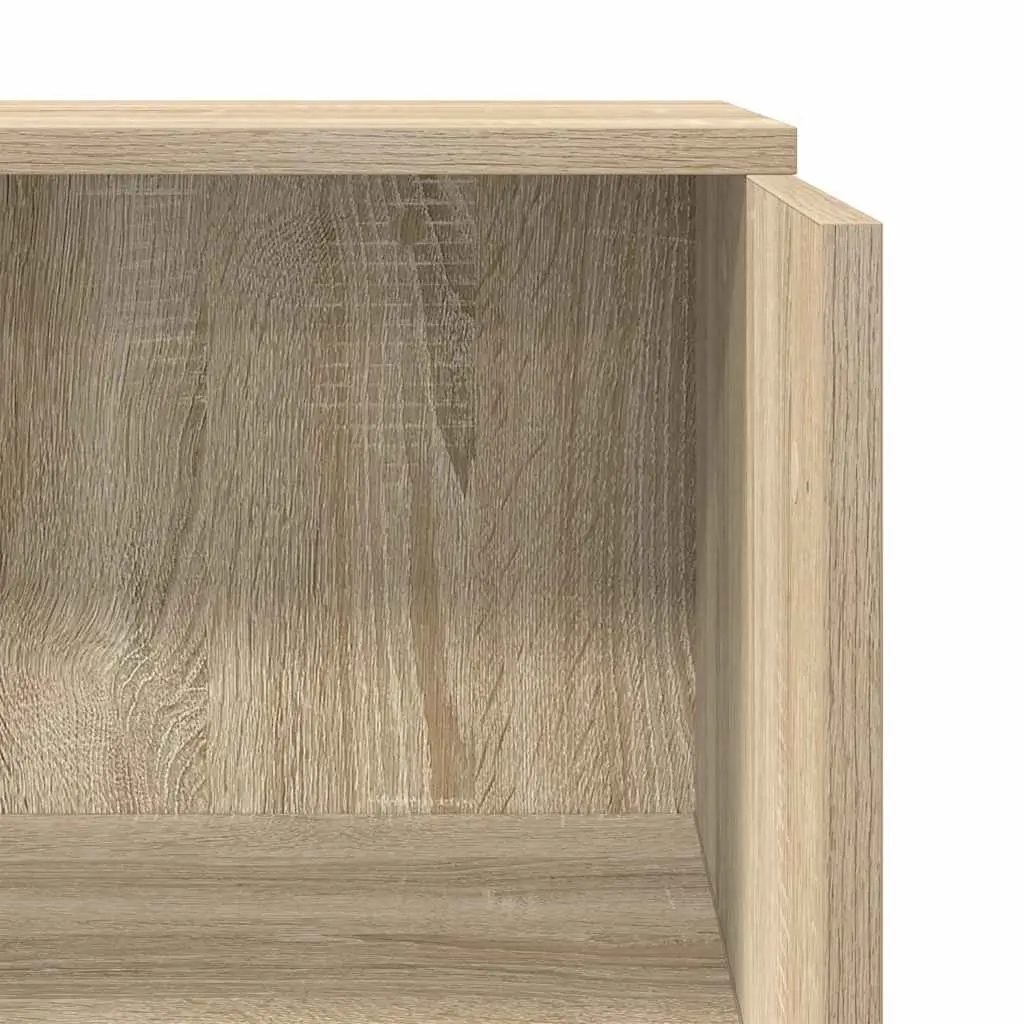 Office Counter Reception Desk Brown Engineered Wood with Integrated Shelf 55x50x103.5cm