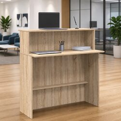 Your Friendly Sonoma Oak Reception Desk Awaits