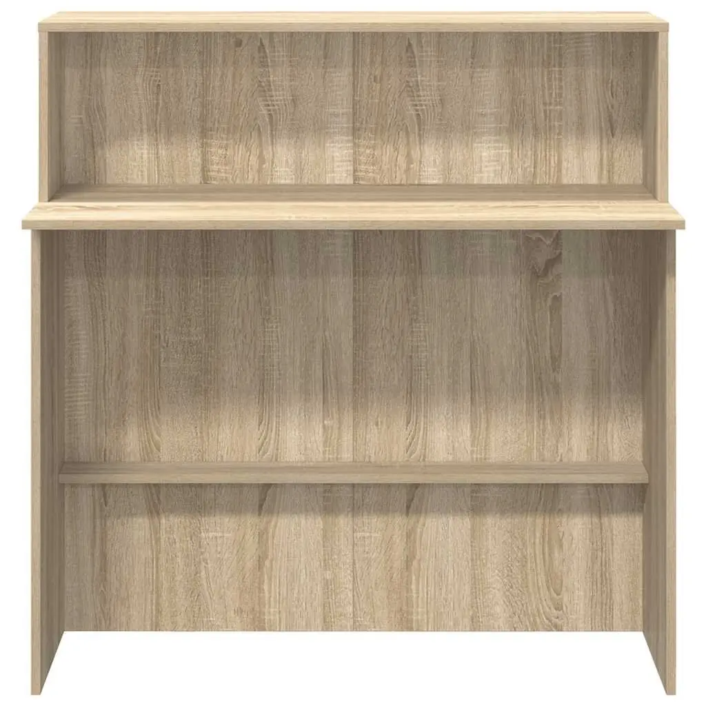 Reception Desk Engineered Wood Sonoma Oak Brown 100W x 50D x 103.5H cm