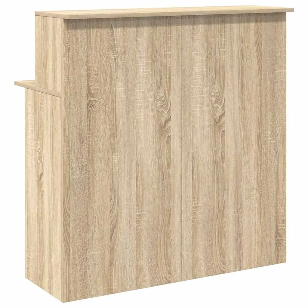 Reception Desk Engineered Wood Sonoma Oak Brown 100W x 50D x 103.5H cm