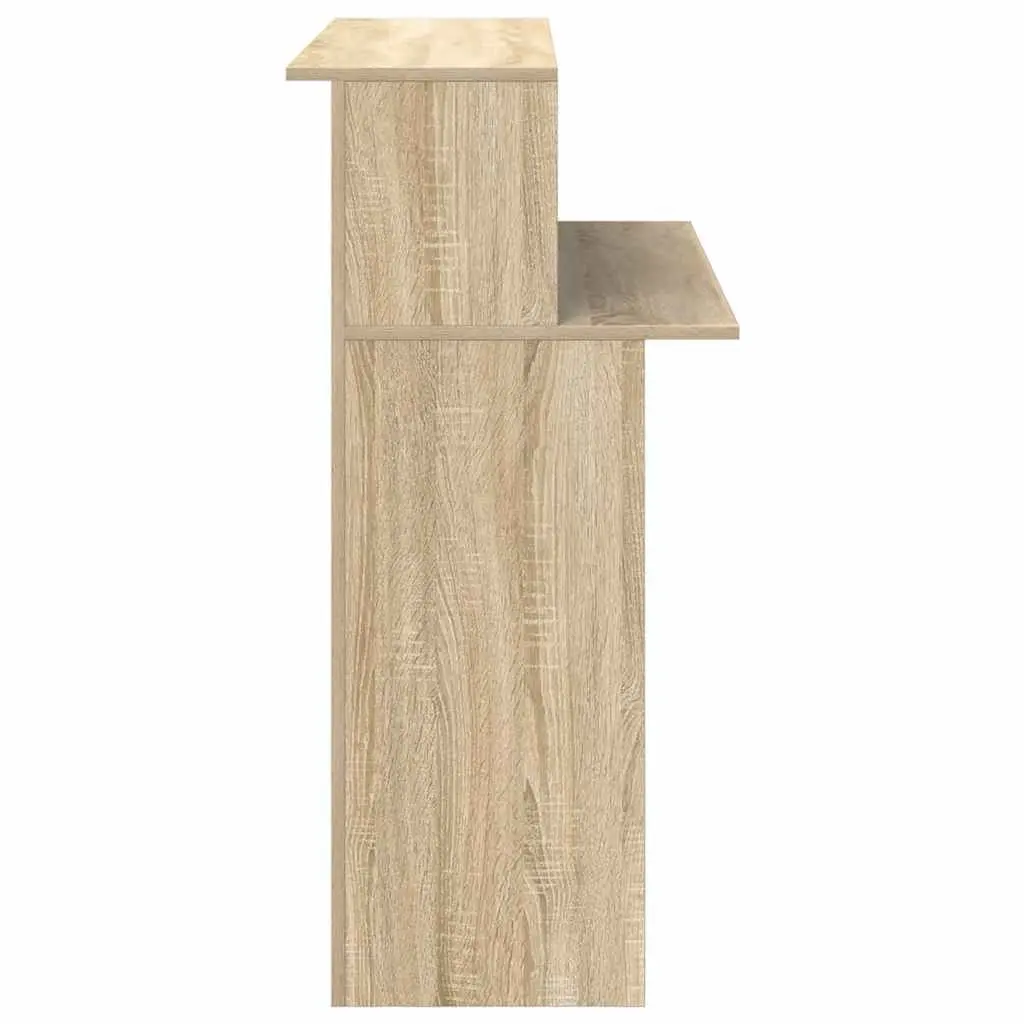 Reception Desk Engineered Wood Sonoma Oak Brown 100W x 50D x 103.5H cm