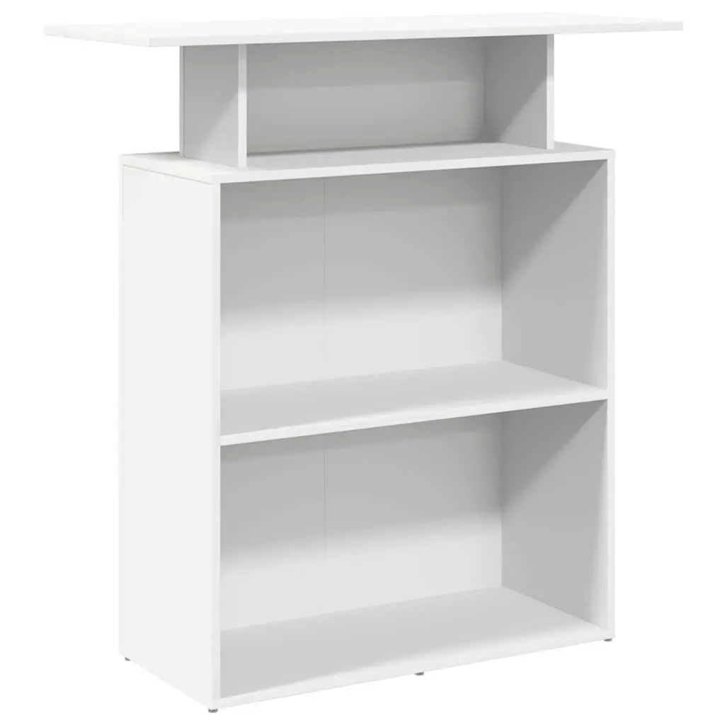 Reception Desk White Engineered Wood 100x40x104 cm