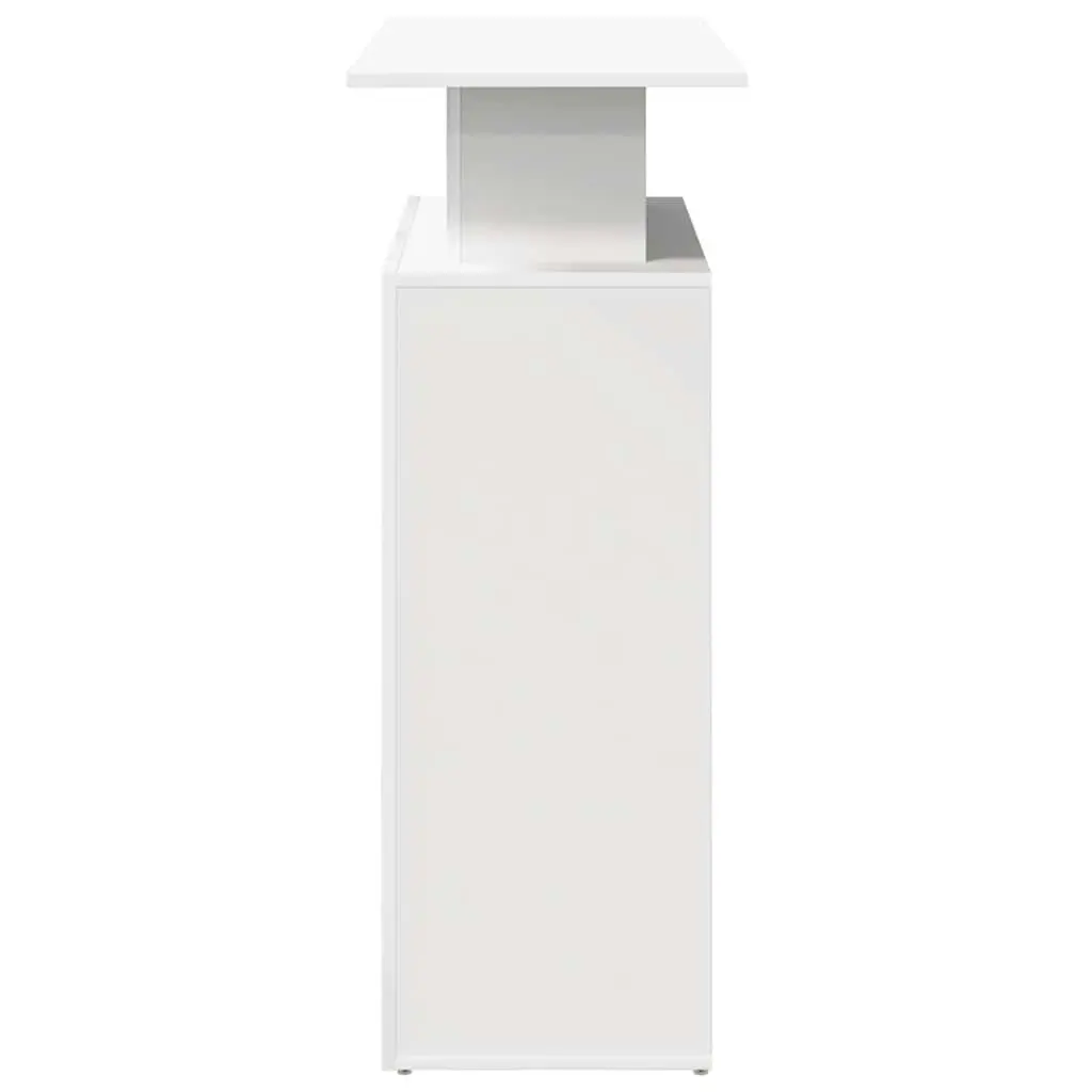 Reception Desk White Engineered Wood 100x40x104 cm