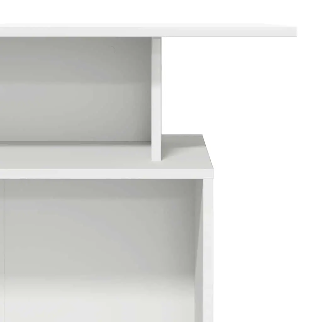 Reception Desk White Engineered Wood 100x40x104 cm