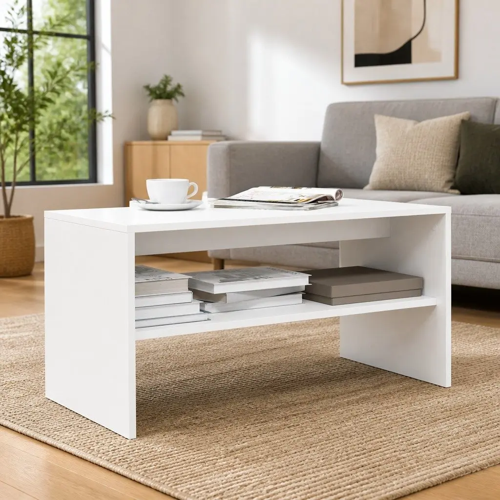 TV Cabinet White Engineered Wood 60x40x40 cm Media Storage Unit