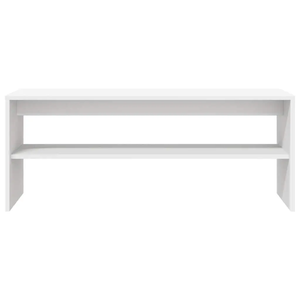 TV Cabinet White 100x40x40 cm Engineered Wood Storage Unit Living Room