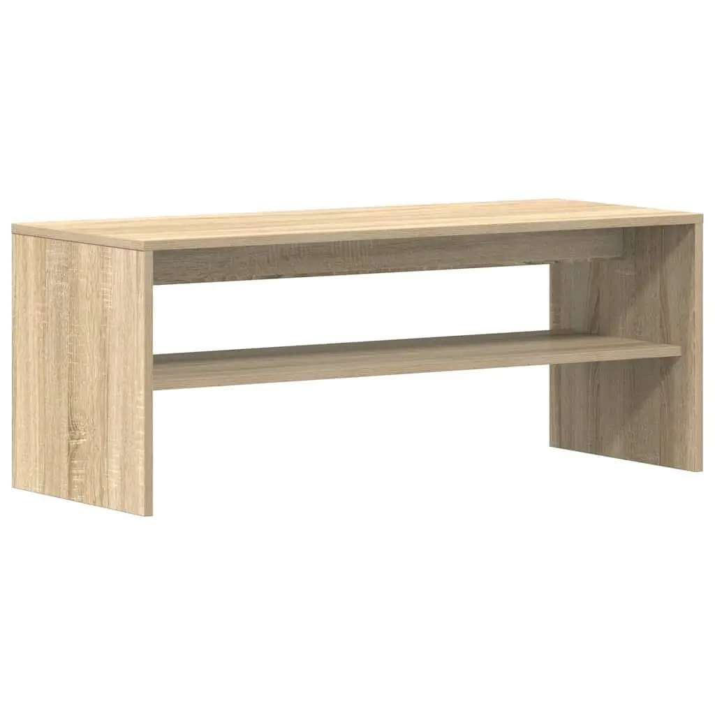 TV Cabinet Engineered Wood Brown Living Room Storage Unit 100x40x40cm