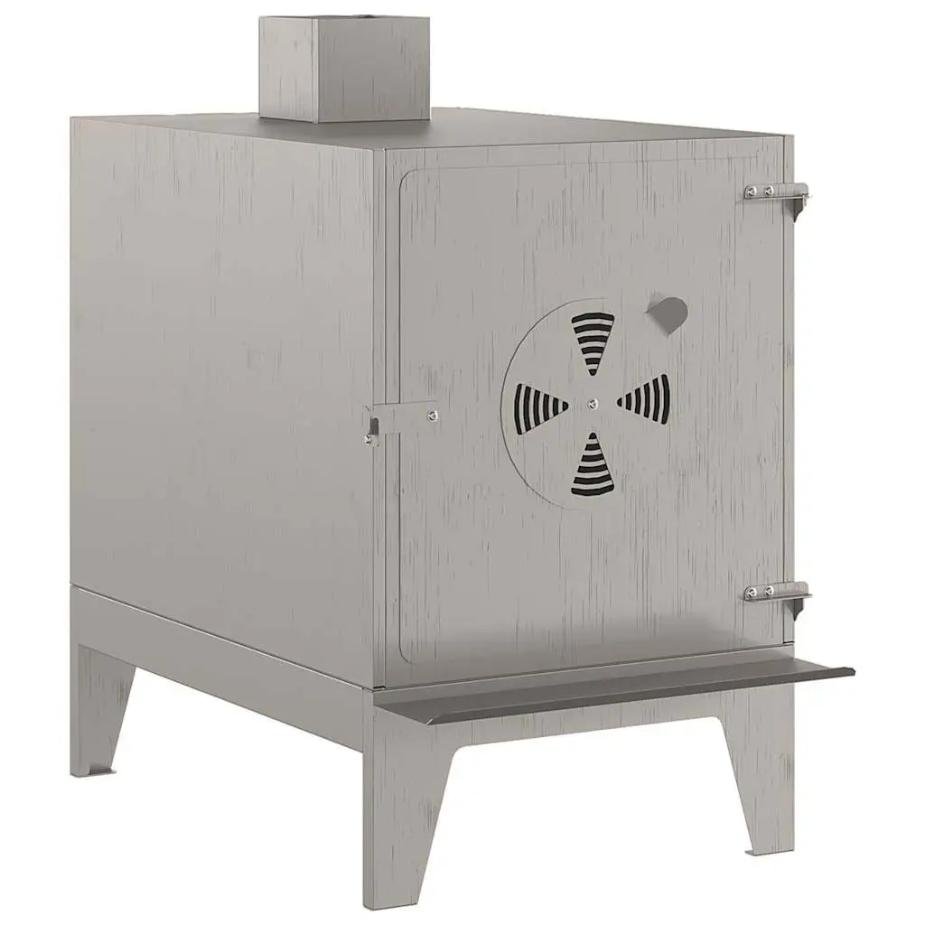 Camping Stove Outdoor Cooking Heating with Chimney Vent 35x50x60cm